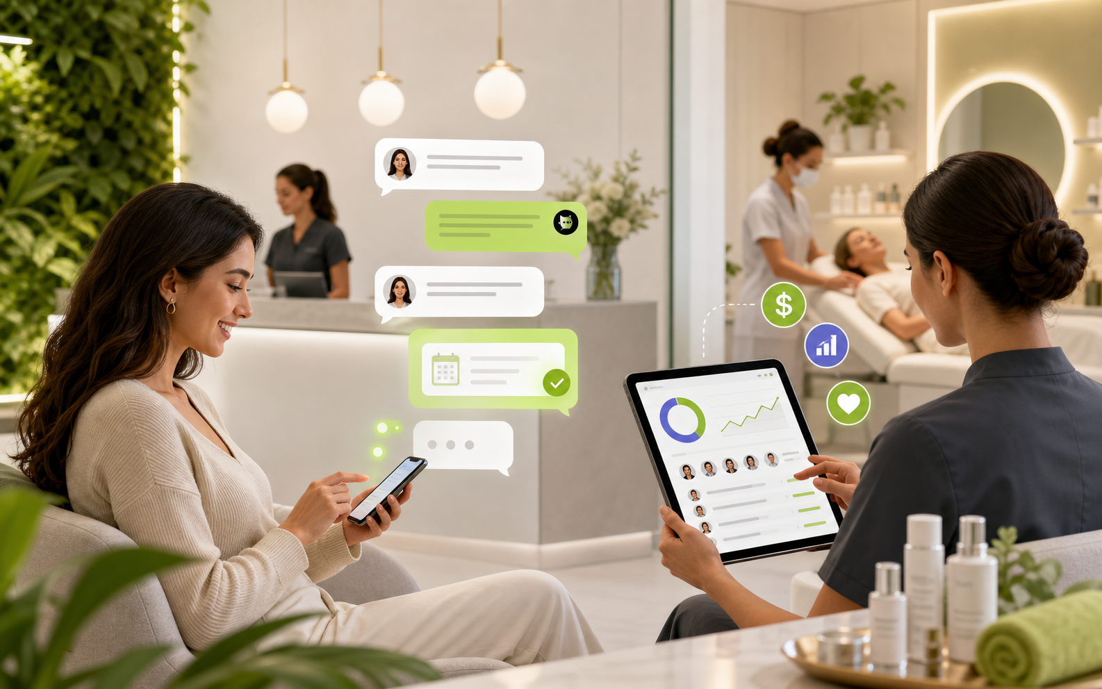 Agente de IA no WhatsApp para clínicas de saúde e estética com agendamento e recompra